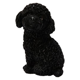 Oubia H24092-3 Looking Back Toy Poodle Black (Small), 3.9 x 3.1 x 5.5 inches (10 x 8 x 14 cm), Doll, Figurine, Figurine, Animal, Garden, Decorative, Realistic, Cute, Dog, Dog