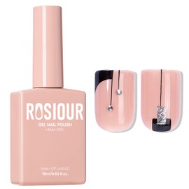 18ml Hema Free Skin Nude Gel Nail Polish- Hypoallergenic Non Toxic Neutral Nude Nail Polish Gel, Long Lasting Soak Off UV Nail Polish for Manicure Nail Design Salon Home DIY