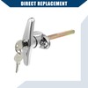 Hihaha Universal Garage Door Keyed T-Handle Lock Kit with 2