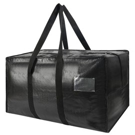 Heavy Duty Extra Large Moving Bags,176 Gallon Jumbo Packing Bags,Huge Moving Storage Bags with Strong Zippers & Carrying Handles,Reusable Big Moving Storage Totes for College Dorm Travel 1Pack