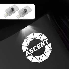 2Pcs Car Door Light Logo Projector for Ascent Accessories, Non Fade Courtesy Projector Laser Lamp, Welcome LED Ghost Shadow Puddle Lights (Black-S02)
