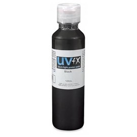 Tri-Art UVFX Black Light Poster Paint - Black, 120 ml