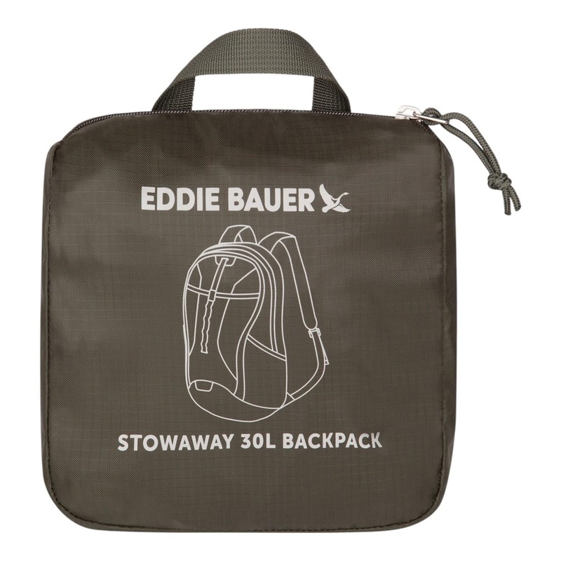 Eddie Bauer Stowaway Packable Backpack-Made from Ripstop Polyester, Dark Forest,