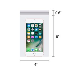 Small Poly Zipper Bags 200pcs 4" x 6" Tiny Clear Zip Baggies Plastic Resealable Zipper Bags for Jewelry Candy Jewelry Vitamins Beads Crafts Photos 2 Mil (12 Sizes to Choose from)