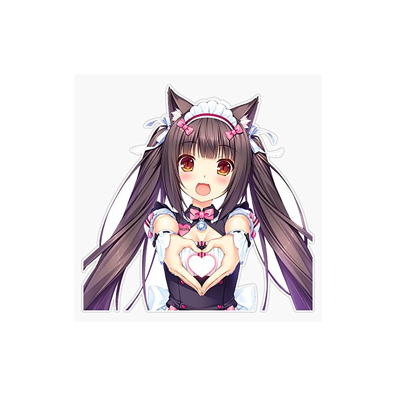 Chocola Nekopara Heart Waterproof Vinyl Window Bumper Sticker Decal 5"