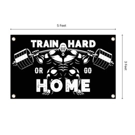 Bandera de poliéster de 3 x 5 pulgadas con 4 ojales de latón – divertida bandera de gimnasio gorila – Decoración de gimnasio en casa para habitación hombres y hombres – Tapiz de entrenamiento motivacional para decoración de exteriores e interiores de par