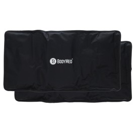BodyMed Reusable Gel Ice Pack Cold Compress (2-Pack) for Back, Shoulder, Neck, & Knee - Professional Grade Cold Therapy for Injuries, Aches, Swelling, Bruises, Sprains - 21 in. x 11 in. (Oversize)