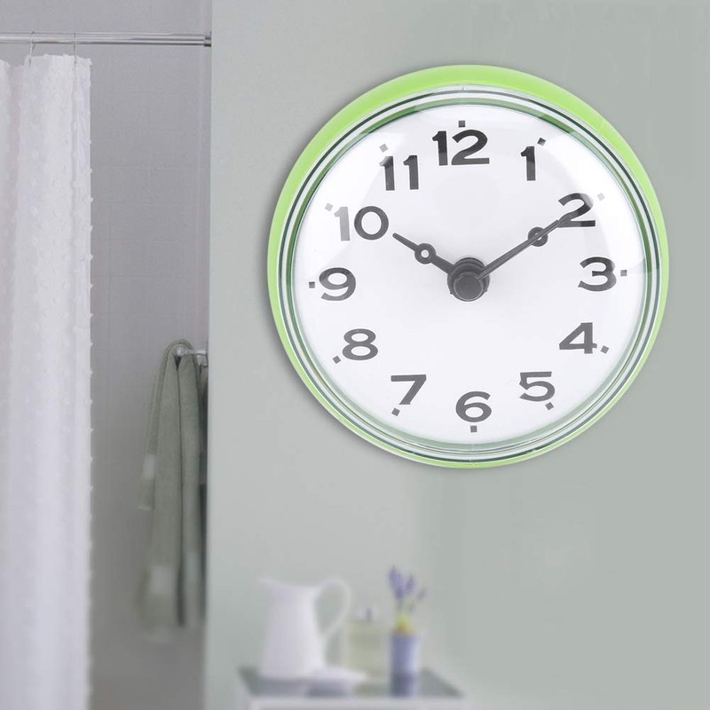 Honiwu Bathroom Shower Clock, Mini Bathroom Clock Waterproof, Alarm Clock