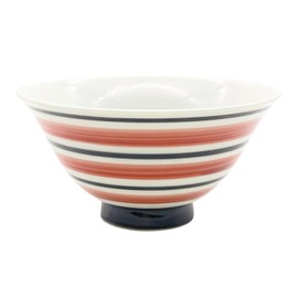 Hasamiyaki 480031 Rice Bowl, Rice Bowl, 4.7 inches (12 cm), Nikikomasuji Red, Dishwasher Safe, Made in Japan