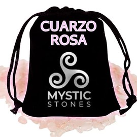 Essenciales Mystic Stones Rosenquarz zur emotionalen Heilung – 160 g 100% Naturstein – Befreien Sie Ihren Geist 7-12 mm Rosenquarz