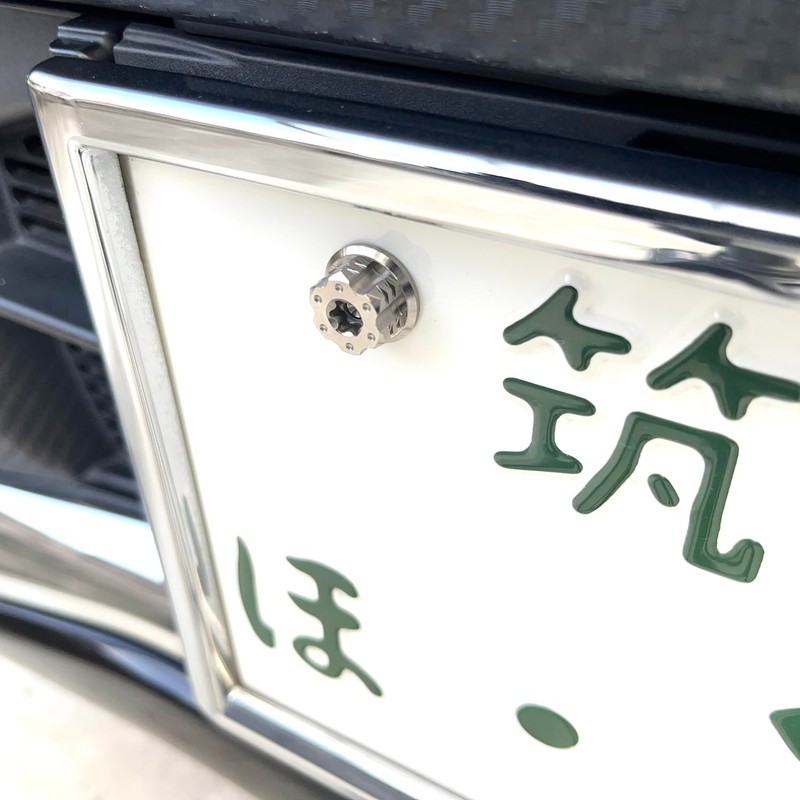 RENPA Titanium Alloy License Plate Dedicated Bolt with Wild Design,
