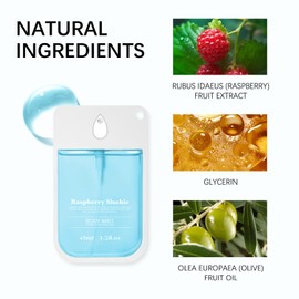 Cookies & Cream Body Mist – 45ml / 1.5 fl oz – Sweet and Warm Fragrance – Perfect for Full Body Use – Lightweight and Refreshing Scent for All-Day Freshness (Raspberry Slushie)