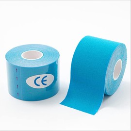Kinesiology Tape, 5M Roll Elastic Muscle Support Tape, Improve Blood Circulation, Waterproof and Latex Free for Ankle Elbow Wrist Knee Joint Muscle Support (Light Blue)