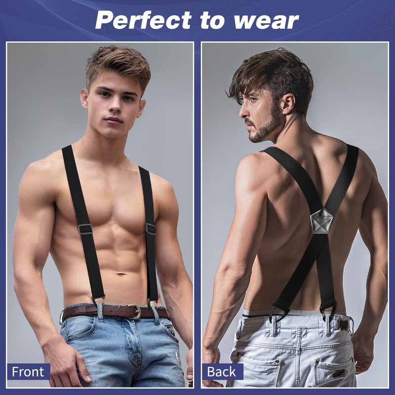 Kiiwah Hidden Braces Suspender for Men Under Clothes with 3