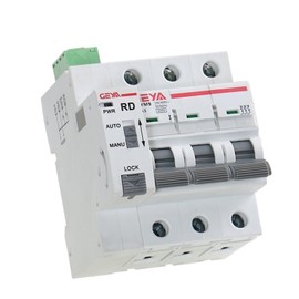DUSJYOHRD Din Rail GYM9 3P MCB with Autoreclose Device Automatic Reset Circuit Breaker Smart Home MCB Auto Recloser(3PMCB25A,GRD9M-R-AC220-AUTO)