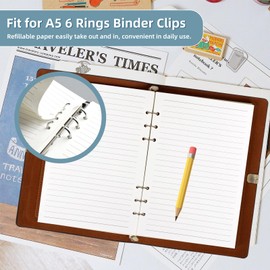 6 Pack A5 Refill Paper, 6 Holes A5 Filling Paper, A5 Refill Paper, 270 Sheets Refill Paper, Dotted Paper, for A5 Diary Notebook Planner (180 Sheets/360 Pages).