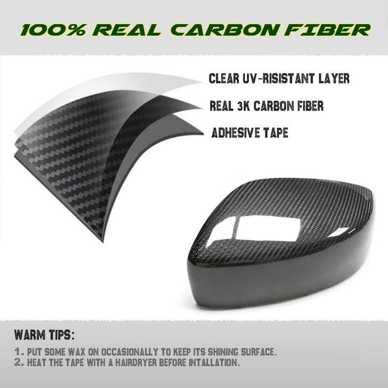 GaofeiLTF Mirror Cap Covers Fits for 2008-2015 Infiniti G37 G25