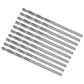 CoCud Micro Drill Bit 2.35 mm Drill Bit Diameter 56 mm Total Length 6542 High Performance Steel Fully Grounding Turning Drill Bit - (Use: for Copper Metal Wood) Pack of 10