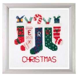 Trimits Mini Counted Cross Stitch Kits, 13 x 13cm (5 x 5in), Stockings