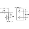 Stretcher Plates/Angled Worktop L Brackets Unfinished - Steel 27x25x38mm -