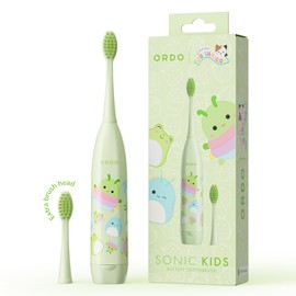 ORDO Squishmallows Toothbrush, Sonic Battery Toothbrushes for Kids, Soft Bristles, Extra Brush Head Inc, Gift for Kids Aged 4 Years and Up, Battery Included, Rutabaga