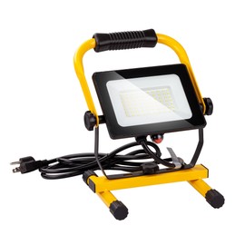 Stanlips 50W LED Work Light, 5000LM Portable Flood Lights, 6ft Cord with Plug & Switch IP66 Waterproof,5000K,Adjustable Working Lights for Workshop, Garage, Construction Site