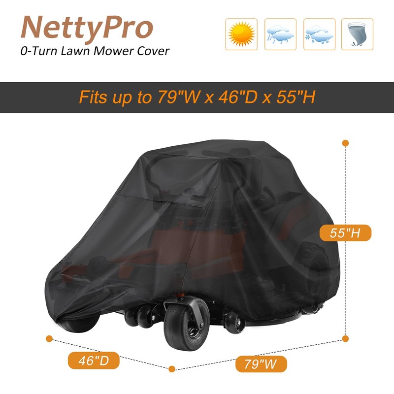 NettyPro Zero Turn Lawn Mower Cover Waterproof Heave Duty Outdoor