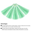 MECCANIXITY 15Pcs Light Green Tassel Garland Banner with Rope Tissue