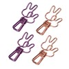 100Pcs Bunny Binder Clips Hollow Out Strong Clamping Sturdy Metal