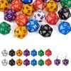 PandaHall Pack of 20 D20 Cube Charms Acrylic Number Pendant
