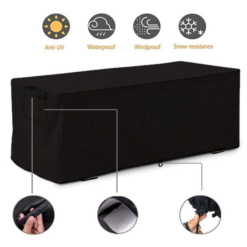 Waterproof Sturdy Covers Outdoor Deck Box Protective Cover Storage Benches