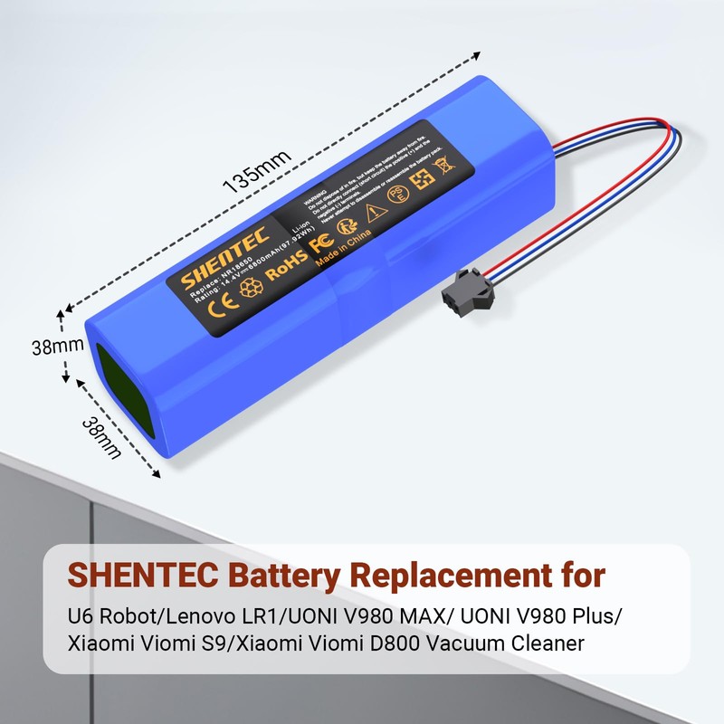 6800mAh Battery Suitable for Proscenic M7 Pro M8 Pro M7
