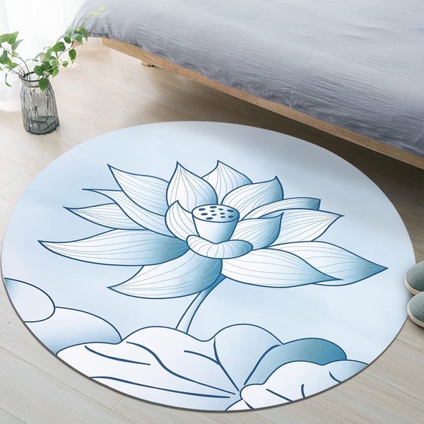 Abeigoi Round Meditation Yoga Mat Large Lotus Pilates Mat Non