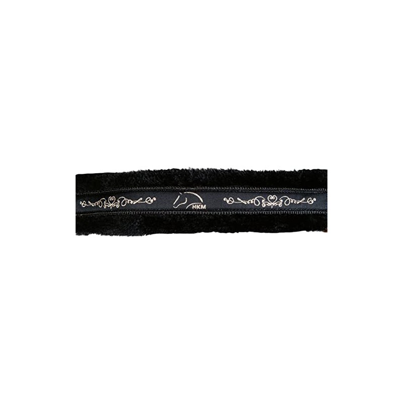 HKM Rose Gold Headcollar & Rope 9178 Black/Rose Gold Pony