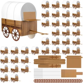 Motipuns 3D Western Covered Wagon Craft Kit Kids Toy Wagon for Vbs Vacation Bible School Supplies Decoration Craft Kits and Activities for Children (36 Pcs)
