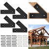 VoTwoofv 45-Degree Pergola Brackets 10" x 3",Slant Joining Brackets for