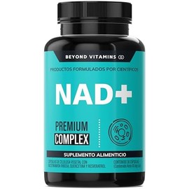 NAD  NR Nicotinamida Ribosa potenciado con Resveratrol, Quercetina, Betaina HCL y Semilla de Uva  Suplementos Beyond Vitamins  30 días.
