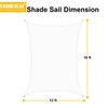 KHOMO GEAR Rectangular Sun Shade Sail 12 x 16 Ft