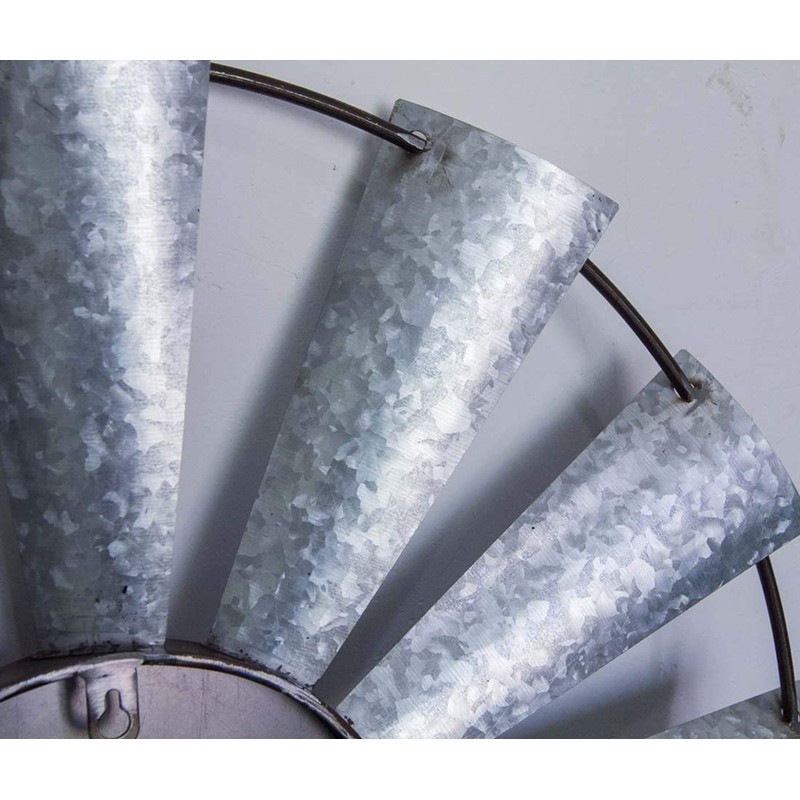 Evursua 24 Inch Modern Farmhouse Clock Large Metal Windmill Clock