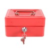 1Pc Mini Portable Iron Petty Lockable Cash Money Coin Safe