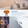 sourcing map 40mm Crystal Knobs Drawer Diamond Shaped Pulls Handles
