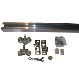 Series 2 HBP- Heavy Duty Pocket Door Track and Hardware- 3-Wheel Ball Bearing Hangers- (200 lbs) (24 inch Door- Track Size- 44 3/4 inches)
