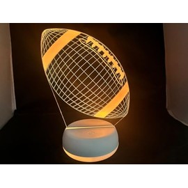 Rugby Football 3D Desk lamp for Sports Man - Parent-Child Amercian Football Light Gifts for Boys Sports Fans - USB LED Home Decor- Multi Colors Club School Bedroom Decors Football Fans Gifts
