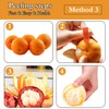 ZEACCT 10 Pieces Orange Peeler Set, Round Orange Peeler, Plastic