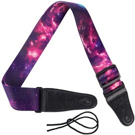 Messe Vintage Guitar Strap, Polyester Guitar Strap, Adjustable Cotton Guitar Strap, PU Leather Ends Guitar Strap for Electric/Acoustic Guitar/Bass, Adjustable Length, as shown in the picture