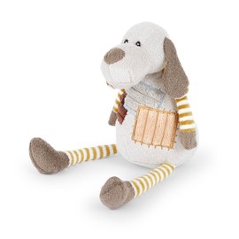 Mousehouse Gifts Adorable Stuffed Animal Puppy Dog Soft Toy Teddy with Striped Arms and Legs 30 cm