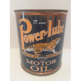 Powerlube Rusty Powerlube Motor Oil Can 1 qt. -  ( Re-pop Metal Can Collectible )