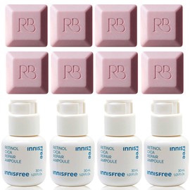Innisfree Retinol Cica Trace Ampoule 30ml (4 pieces + 8 scented soaps) / 이니스프리 레티놀 시카 흔적 앰플 30ml (4개+향기비누 8개)