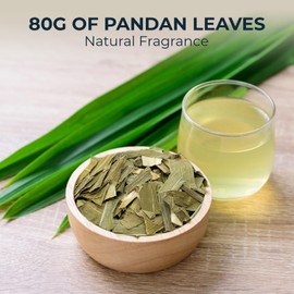 Natural Pandan Leaf Tea - 3 Oz Whole Leaves, Sweet & Fragrant, Re-Steep Vietnamese Herbal Detox Tea for Relax & Skin Effect, EnergySupport, Pandan Leaf for Food Coloring