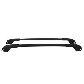 IKON MOTORSPORTS, Roof Rack Compatible with 2014-2023 Jeep Cherokee (Will Not Fit Grand Cherokee), Black Top Roof Rack Cross Bar Cargo Luggage Carrier Aluminum 2PCS